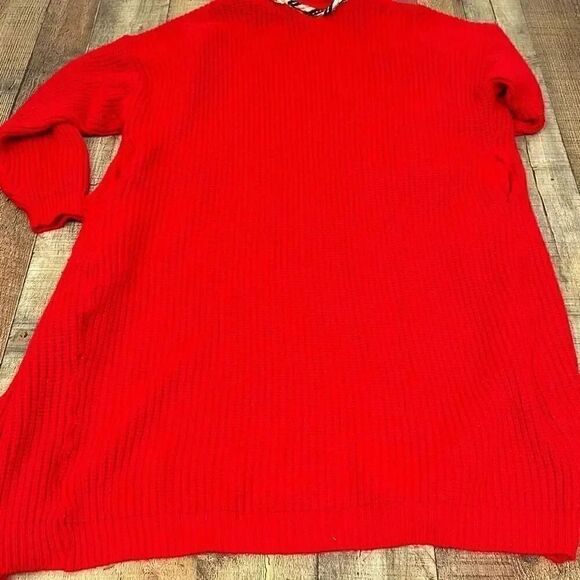 Vintage Focus Red Long Cardigan Sweater Women’s Large - Picture 13 of 13